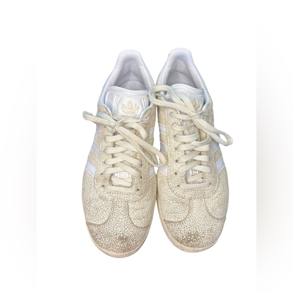 Adidas Gazelle Clear Grey Crackle Cloud Off White Shoes Sneakers womens 6.5 - Picture 3 of 10
